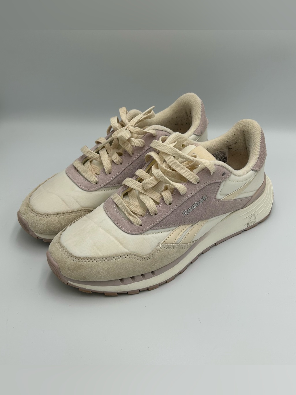 Reebok Classic Leather Legacy Az Sneakers Shoes Size 8.5 Cream Pink Women’s